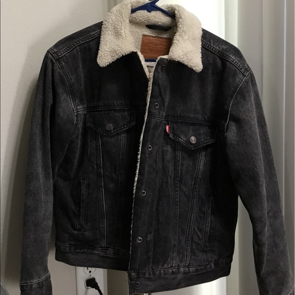 Levi’s Grey Jean Sherpa Jacket